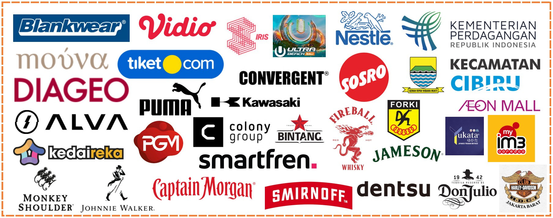 CNA Konveksi client brands and institutions