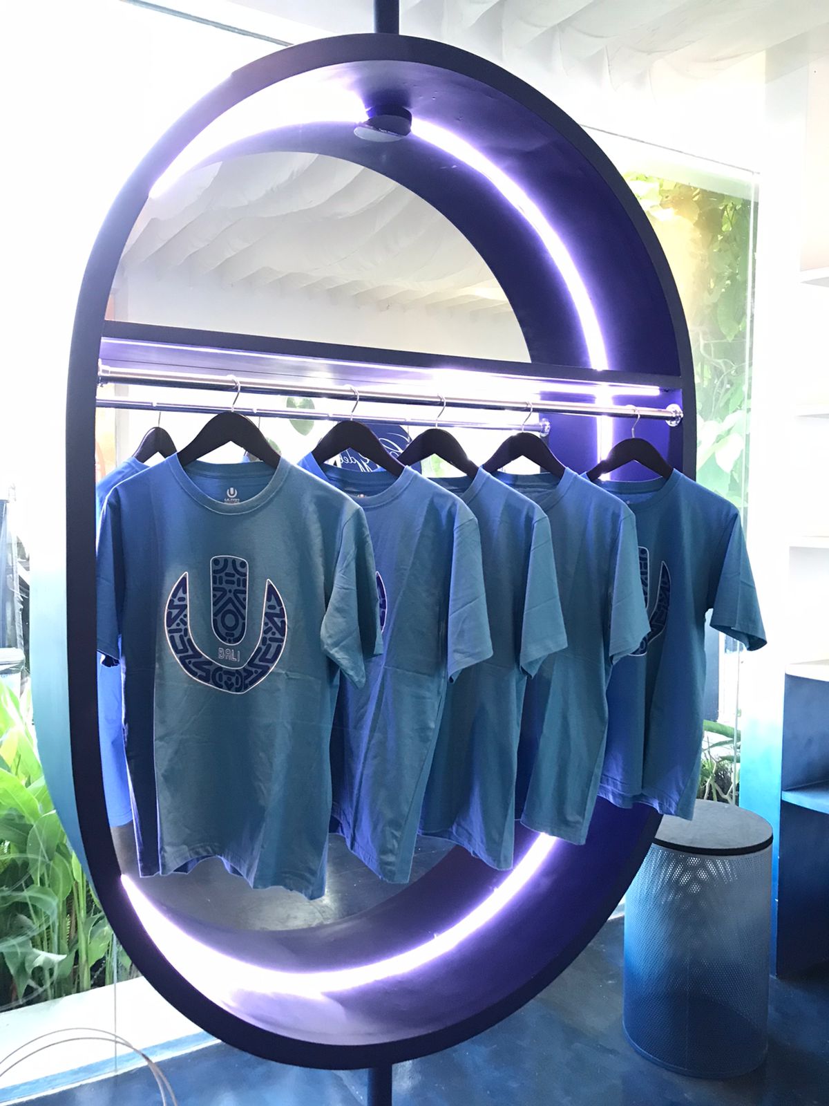 Ultra Beach Bali T-shirts on display
